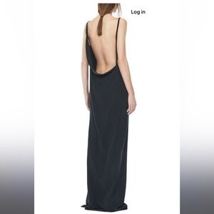 100% Silk Solace London Kari Maxi Dress Size 4 US Plunging Back and V Front